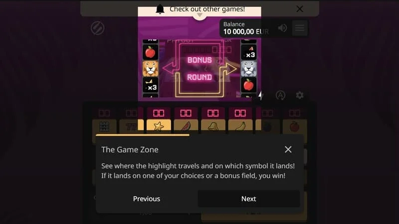 Lion Zama Fruits Bonus Spins - συλλογή συμβόλων Scatter και ενεργοποίηση της ειδικής λειτουργίας